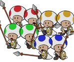 Guard Toads (Paper Mario-Style)