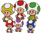 Toads (Paper Mario-Style, Modern)