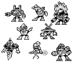 Mega Man 9 Robot Masters (Game Boy Style)
