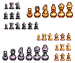 Chess Pieces (2D and 3D)