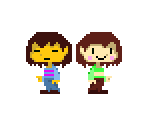 Frisk & Chara (Cave Story+-Style)