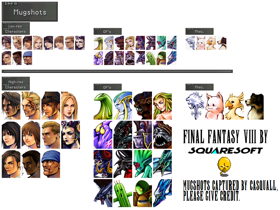 Final Fantasy 8 - Portraits