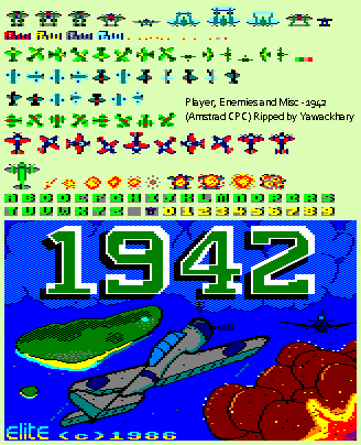 1942 - Player, Enemies and Miscellaneous