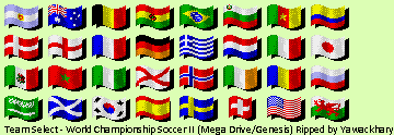 World Championship Soccer II - Team Select
