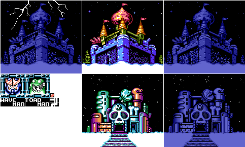 Mega Man - Castle Backgrounds