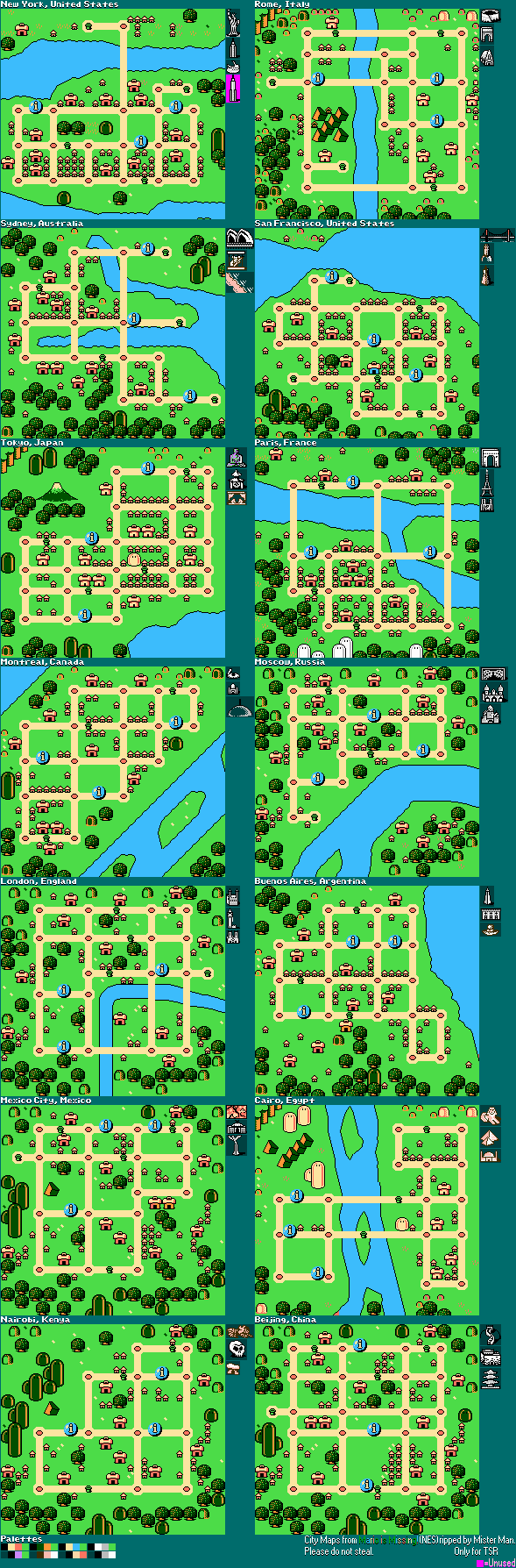 Mario is Missing! - City Maps