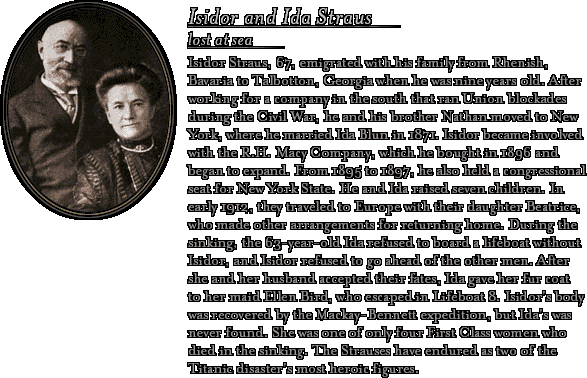 James Cameron's Titanic Explorer - Bio: Isidor and Ida Strauss
