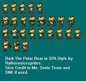 Sonic the Hedgehog Customs - Bark (Sonic Pocket Adventure-Style)