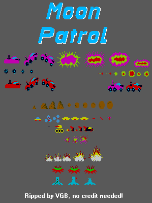 Moon Patrol - General Sprites