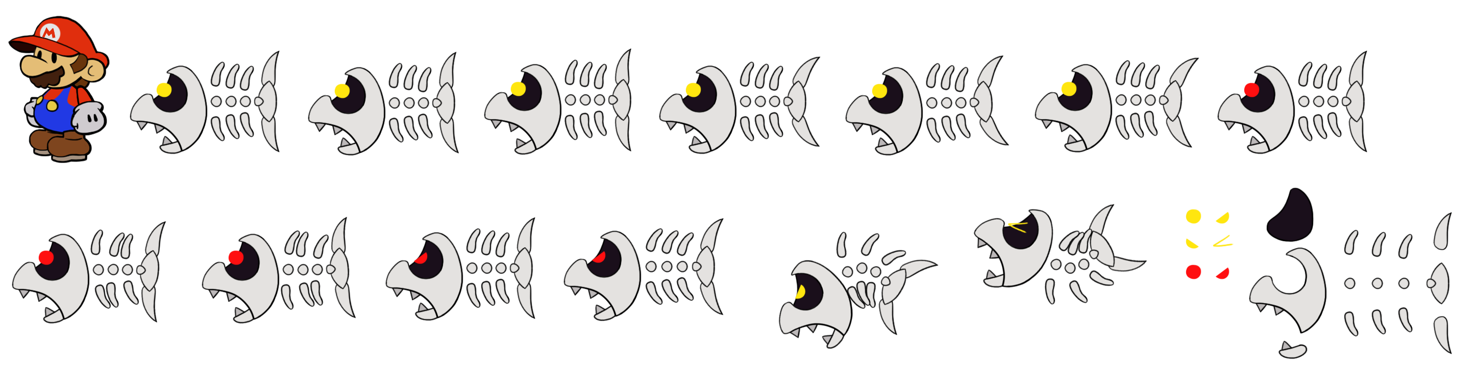 Mario Customs - Fish Bones (Paper Mario-Style)