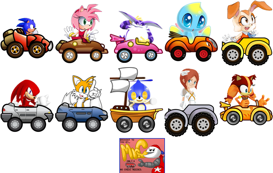 Super Sonic Fun Racing - Racer Portraits