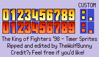 The King of Fighters '98 - Timer Sprites