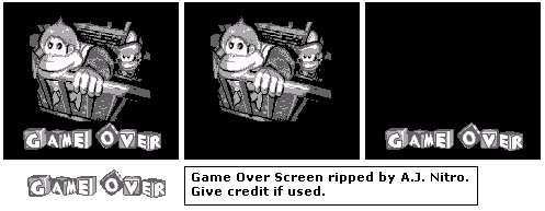 Donkey Kong Land III - Game Over