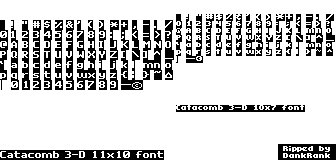 Catacomb 3D - Fonts