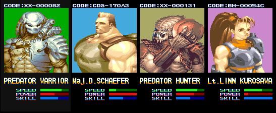 Alien vs. Predator - Character Select