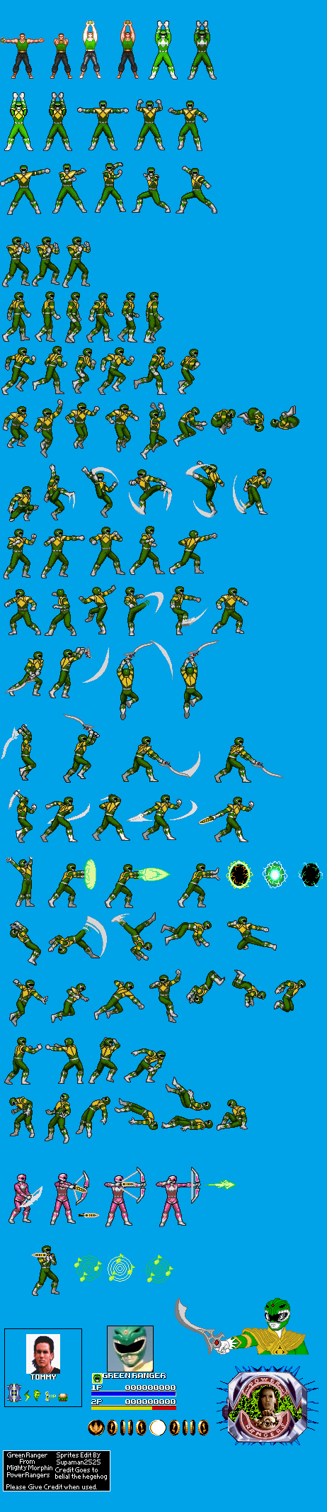 Green Ranger (Power Rangers Genesis-Style)