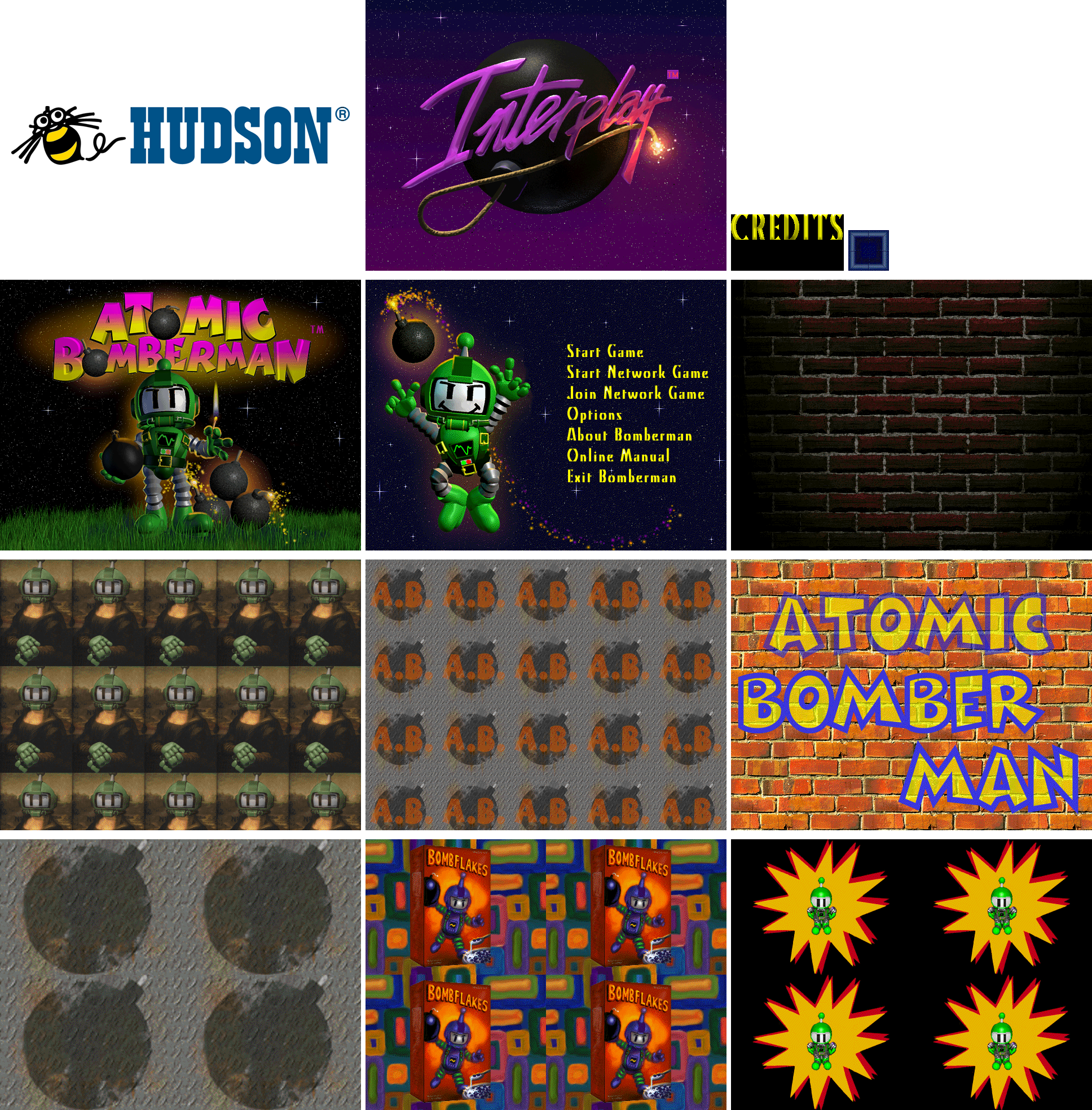 Atomic Bomberman - Title/Menu Backgrounds