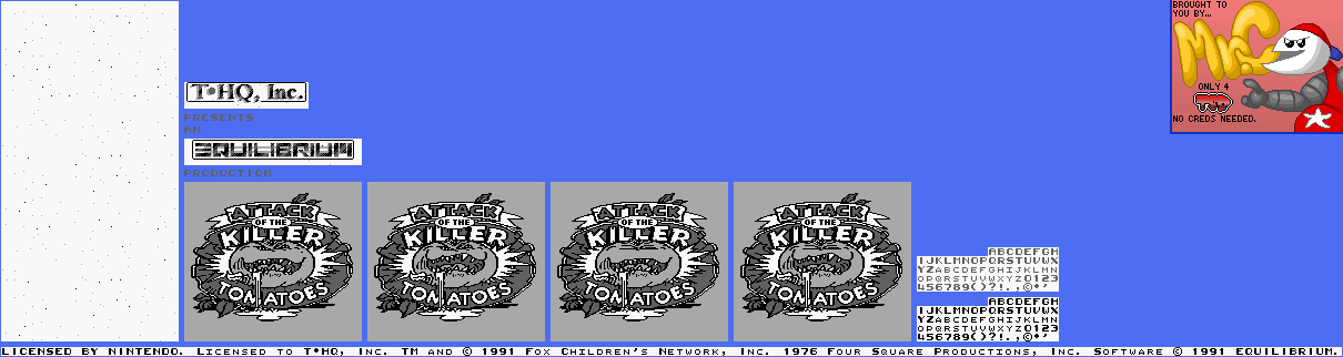 Attack of the Killer Tomatoes - Title Screen