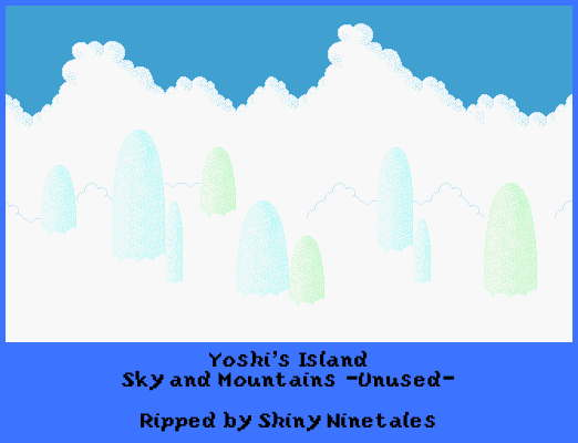 Super Mario World 2: Yoshi's Island - Sky and Mountains (Unused)