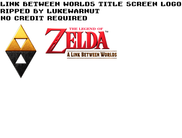 The Legend of Zelda: A Link Between Worlds - Title Screen Logo