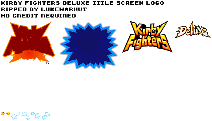 Kirby Fighters Deluxe - Title Screen Logo