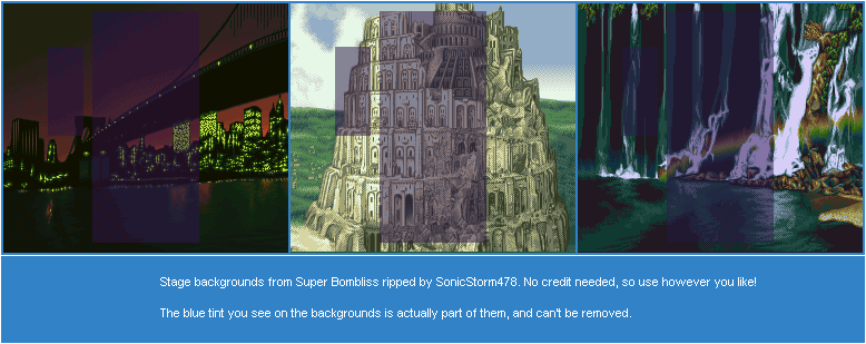 Super Bombliss (JPN) - Stage Backgrounds