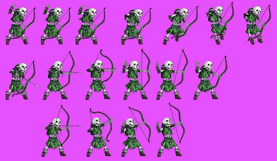 Final Sky / Cross Summoner - Green Skeleton Archer