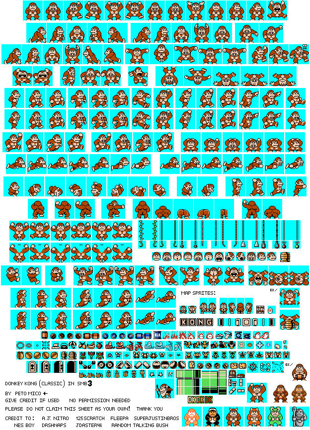 Donkey Kong Customs - Donkey Kong (Super Mario Bros. 3 NES-Style)