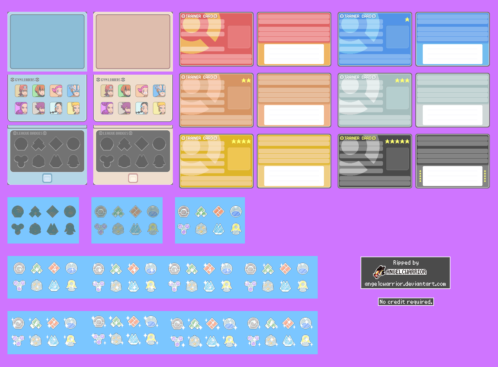 Pokémon Diamond / Pearl - Trainer Cards & Badges