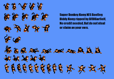 Super Donkey Kong (Bootleg) - Diddy Kong