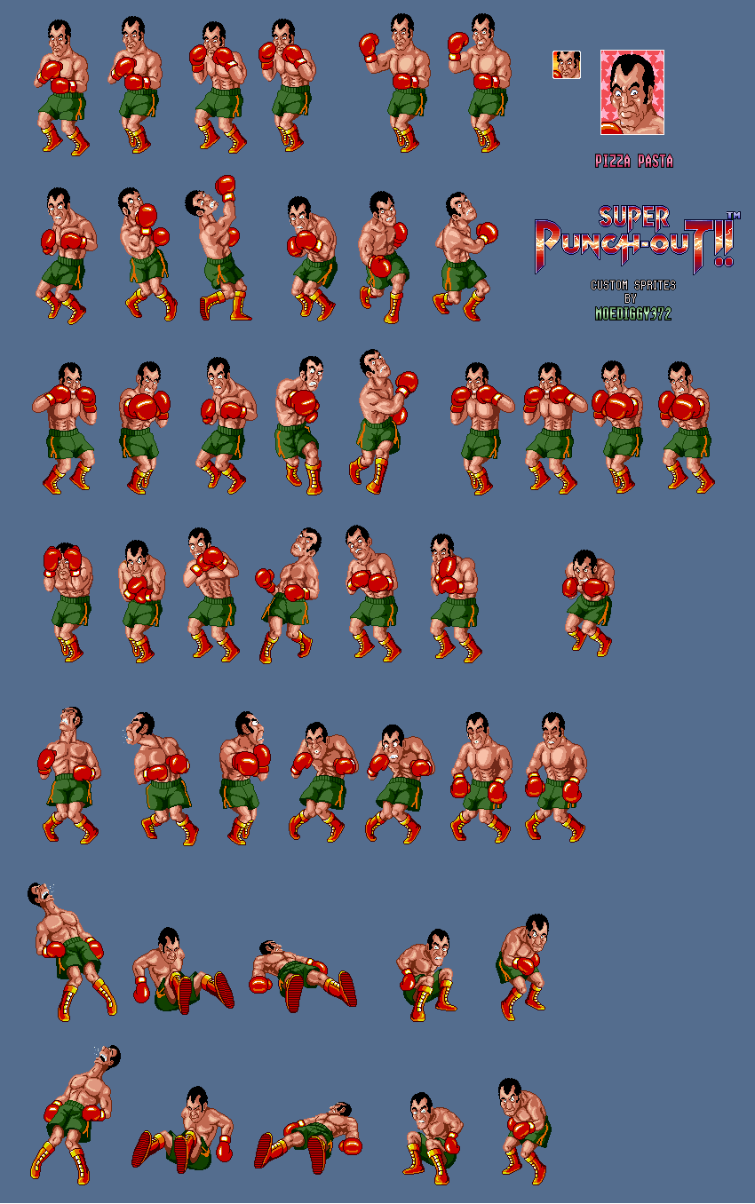 Punch-Out!! Customs - Pizza Pasta (Super Punch-Out!!-Style)