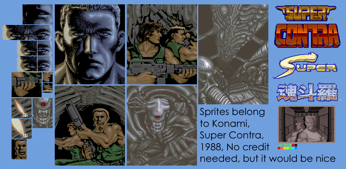 Super Contra - Introduction & Title Screen