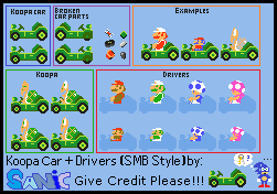 Koopa Car (Super Mario Bros. 1 NES-Style)