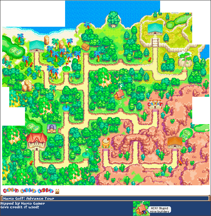 Mario Golf: Advance Tour - Overworld Map