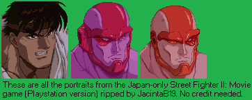 Street Fighter II Movie (JPN) - Portraits