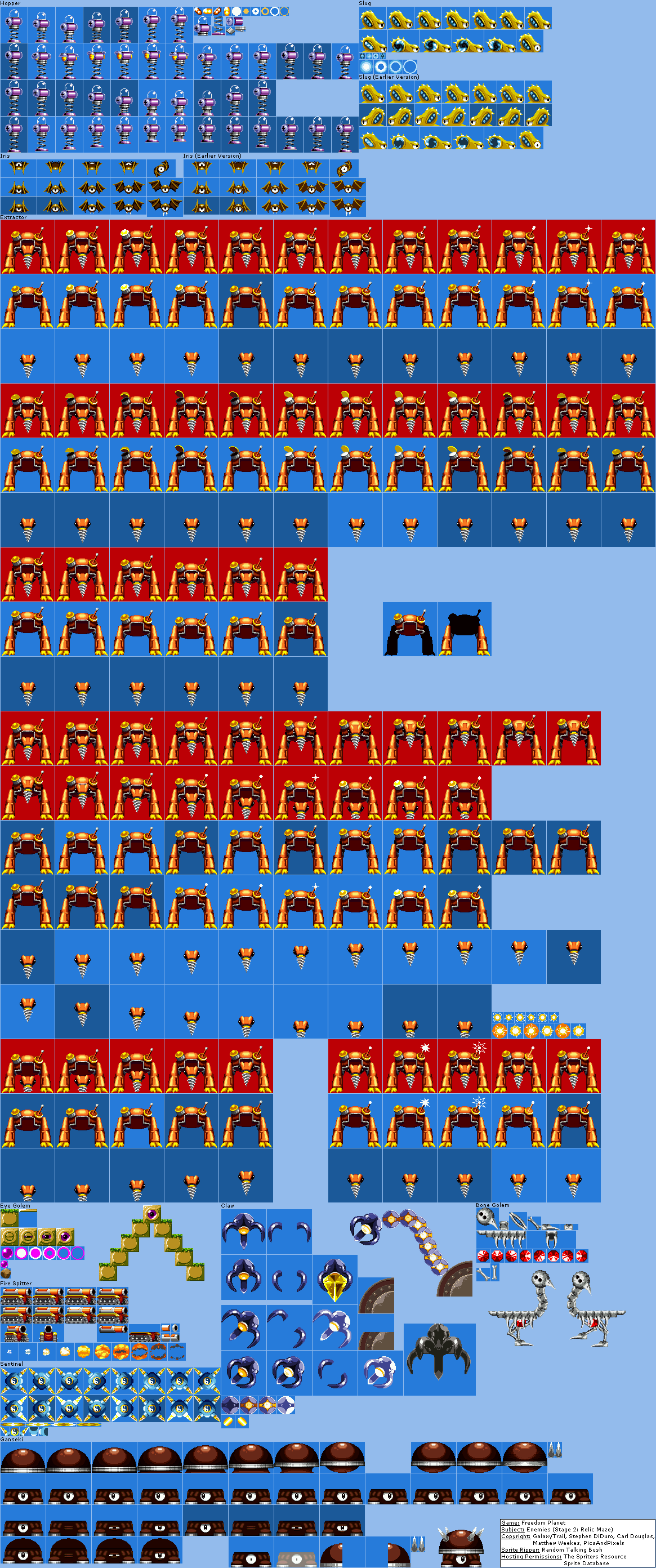 Enemies (Stage 2: Relic Maze)