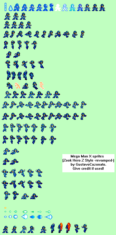 Mega Man X Customs - X (Zook Hero Z-Style, Revamped)