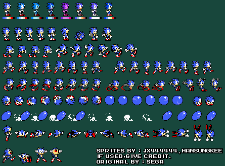Sonic the Hedgehog Customs - Sonic (Classic, Sonic Pocket Adventure-Style)