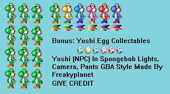 Yoshi Customs - Yoshi (SpongeBob SquarePants: Lights, Camera, Pants GBA-Style)