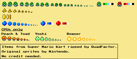 Super Mario Kart - Items