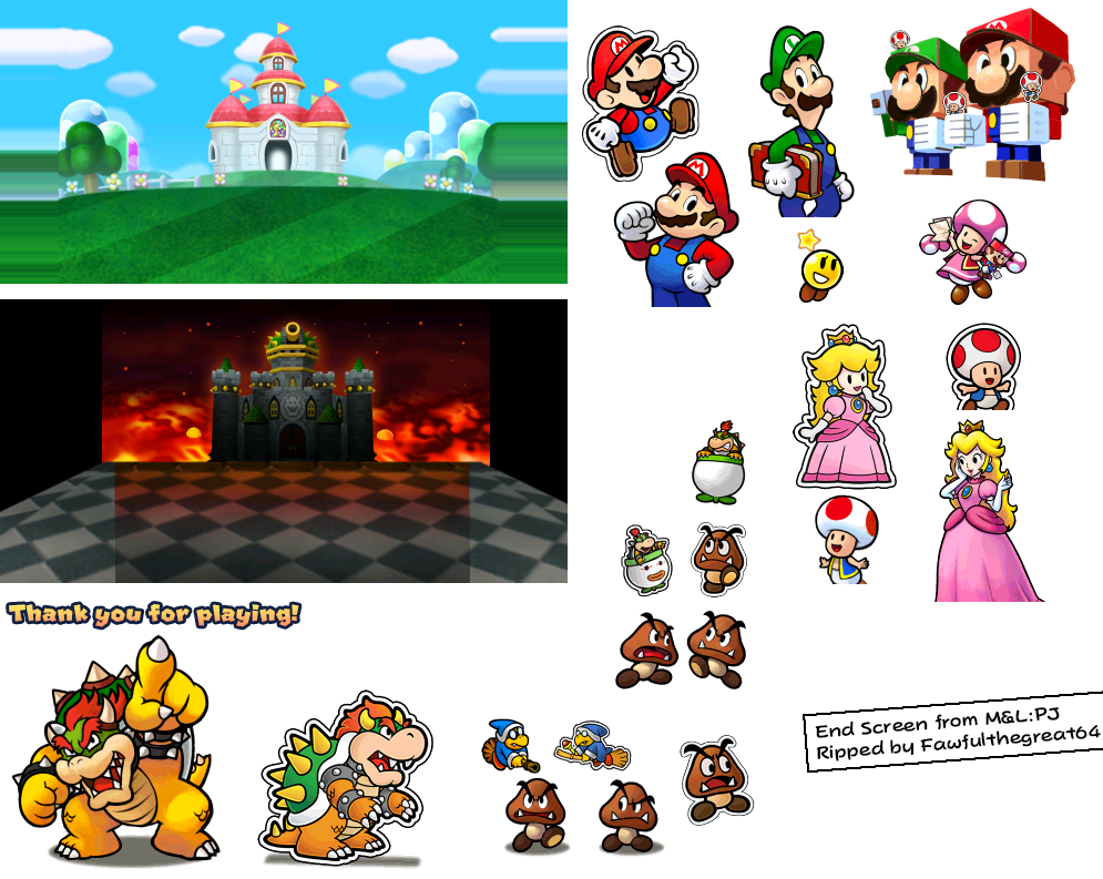 Mario & Luigi: Paper Jam - End Screen