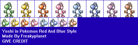 Yoshi Customs - Yoshi (Pokémon Red / Blue-Style)