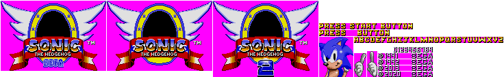 Sonic the Hedgehog Customs - Title Screen (Sonic 1 Master System, Genesis-Style)
