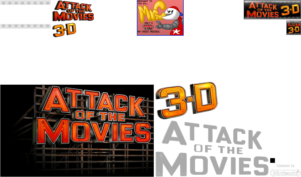 Attack of the Movies 3D - Wii Menu Banner and Save Icon