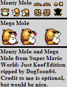 Super Mario World: Just Keef Edition (Hack) - Monty Mole and Mega Mole