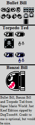 Bullet Bill, Banzai Bill, & Torpedo Ted