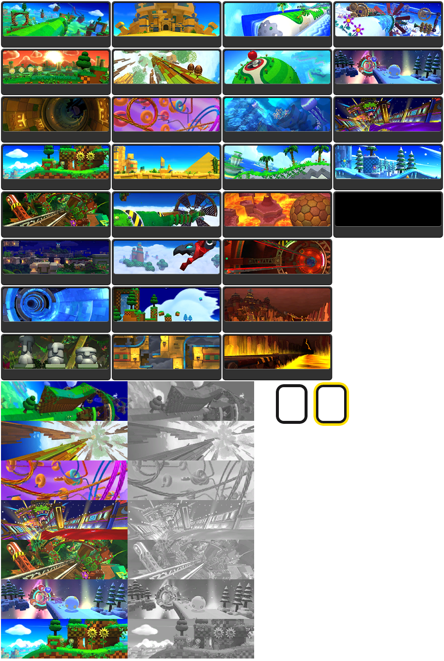 Sonic Lost World - Stage Icons