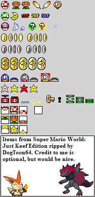 Super Mario World: Just Keef Edition (Hack) - Items