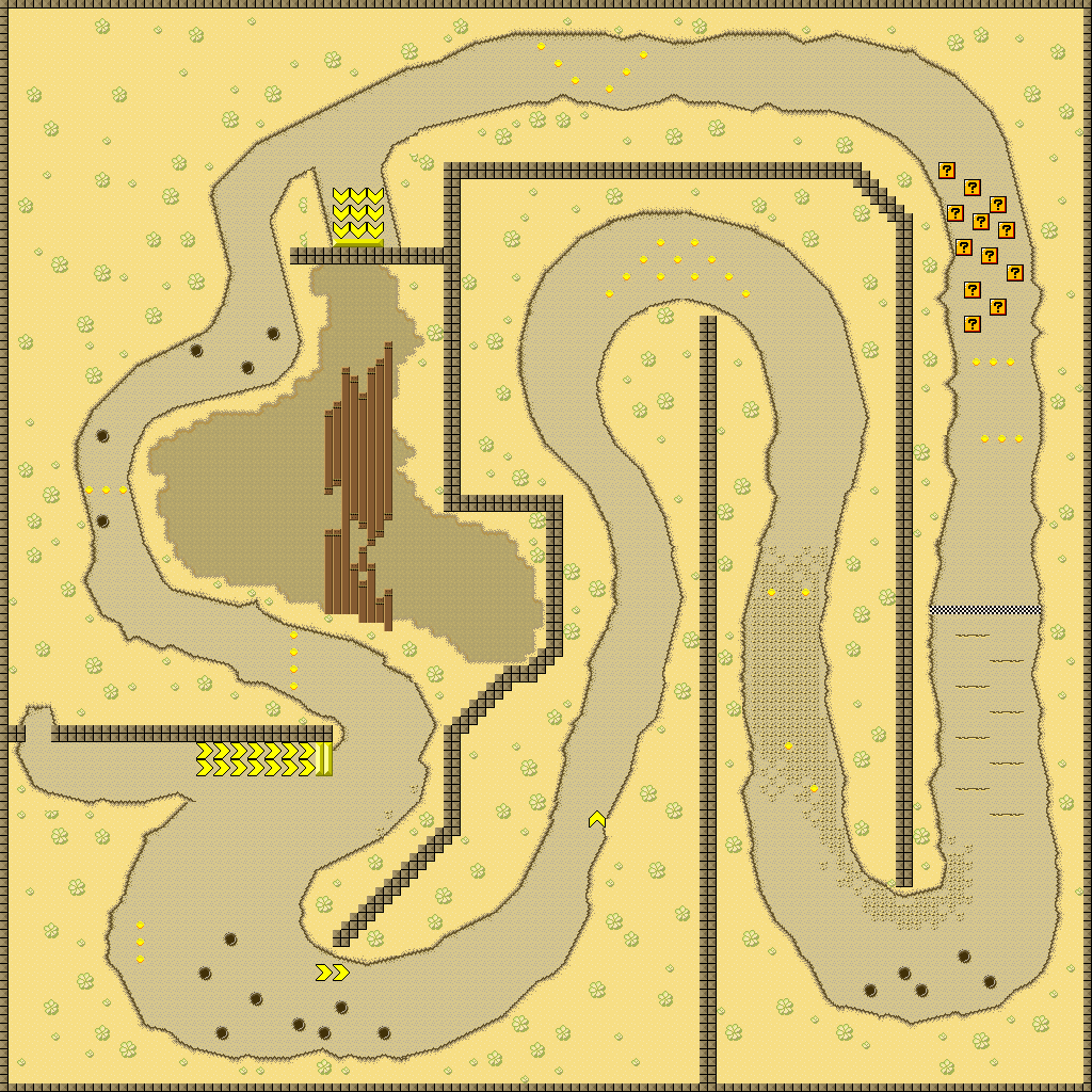 Mario Kart R (Hack) - Hot Desert 2