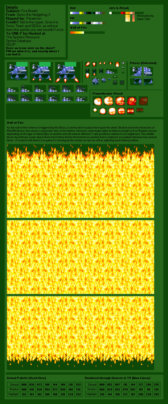Sonic the Hedgehog 3 - Fire Breath/Dr. Robotnik's Flame Craft